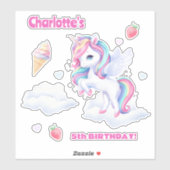 Stickers to a magical birthday party. シール (シート)