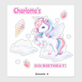 Stickers to a magical birthday party. シール