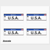 Stickers USA Mercosur 長方形シール (シート)