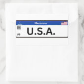 Stickers USA Mercosur 長方形シール (バッグ)