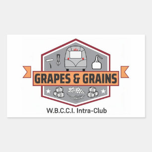 Stickers-WBCCIブドウ&グレインロゴ 長方形シール