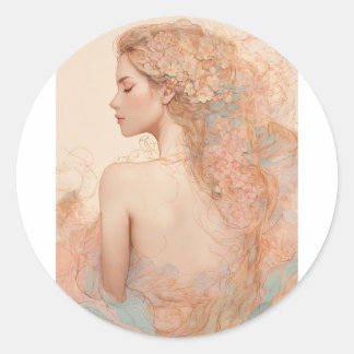 StickerWhimsyの開花» ラウンドシール