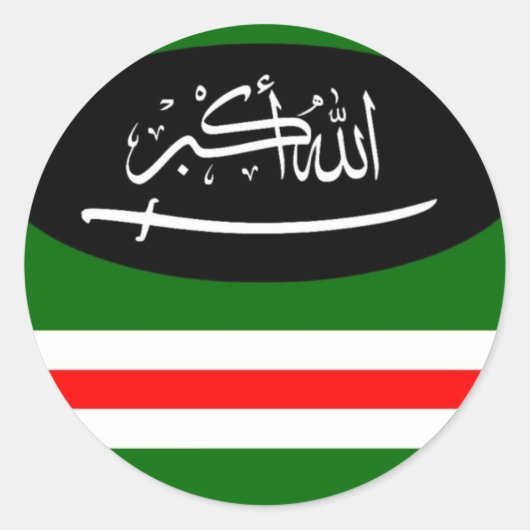 Sticket Chechny Flag ラウンドシール (正面)