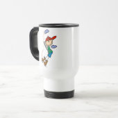 StickFigure山の登山のマグ トラベルマグ (正面左)