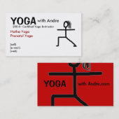 stickman3のヨガは、アンドレと、ヨガInsを…証明しました 名刺 (正面/裏面)