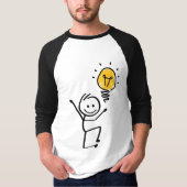 Stickman. Lamp idee, briljant, brainstorm sessie Tシャツ (正面)