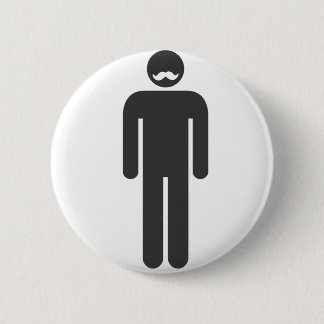 Stickman Moustache 缶バッジ