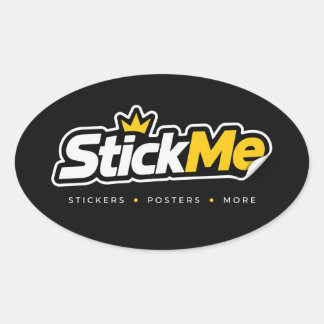 StickMe - プレミアムステッカー ロゴデザイン 楕円形シール