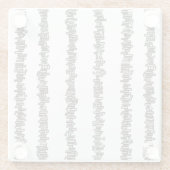 Sticks And Stones-Black And White Modern  ガラスコースター (裏面)