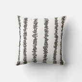 Sticks And Stones-Black And White Modern  クッション (裏面)