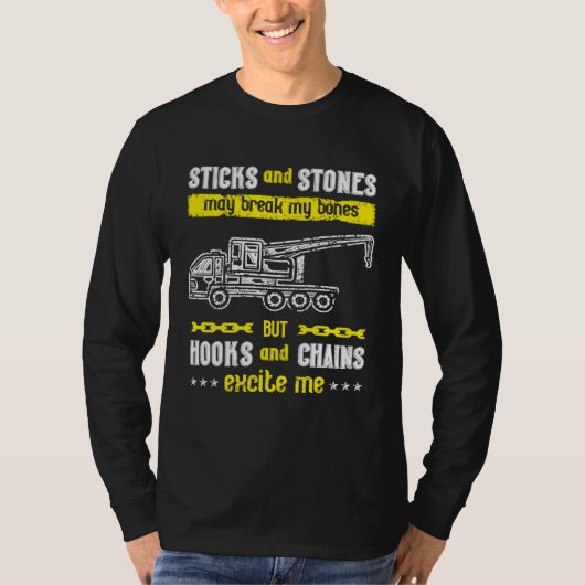 Sticks And Stones Hooks And Chains Tシャツ (正面)