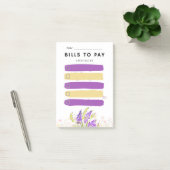 Sticky Note BILLS TO PAY Check box Purple Lavender ポストイット (オフィス)
