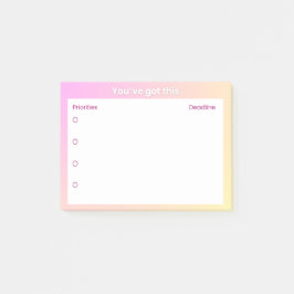 Sticky Note Planner – Priorities & Deadline Layout ポストイット