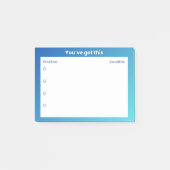 Sticky Note Planner – Priorities & Deadline Layout ポストイット (正面)