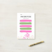 Sticky Note PRIORITY Checkbox Pink Lily ポストイット (デスク上)