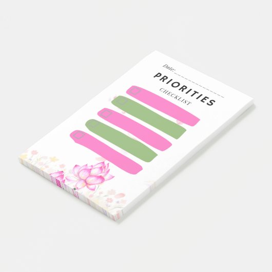Sticky Note PRIORITY Checkbox Pink Lily ポストイット (アングル)