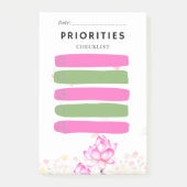 Sticky Note PRIORITY Checkbox Pink Lily ポストイット (正面)