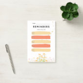 Sticky Note REMINDERS Check Box  Yellow Daisy ポストイット (オフィス)