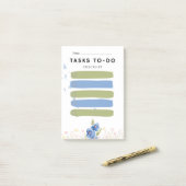 Sticky Note TASKS TO-DO Check Box Blue Orchid ポストイット (デスク上)