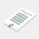 Sticky Note TASKS TO-DO Check Box Blue Orchid ポストイット (アングル)