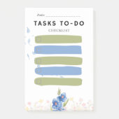Sticky Note TASKS TO-DO Check Box Blue Orchid ポストイット (正面)