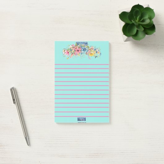 Sticky Notes (Floral Blue-Notes)RFPMDesigns©️2024 ポストイット (オフィス)