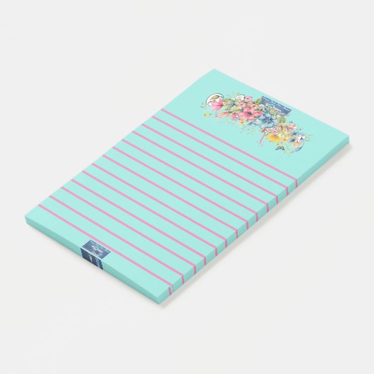 Sticky Notes (Floral Blue-Notes)RFPMDesigns©️2024 ポストイット (アングル)