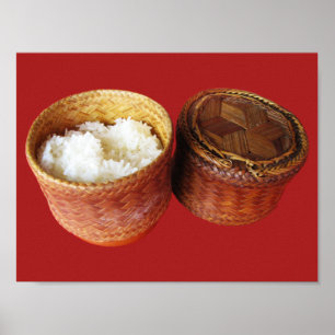 Sticky Rice [Khao Niao] Thai Lao Food ポスター