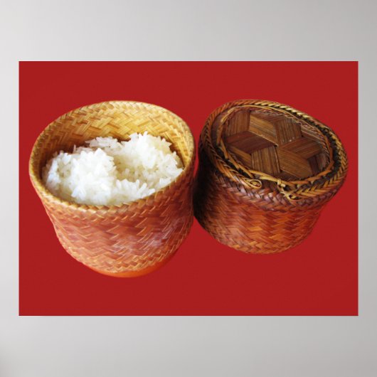 Sticky Rice [Khao Niao] Thai Lao Food ポスター (正面)