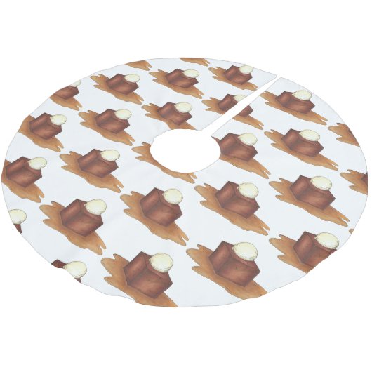 Sticky Toffee Pudding UKイギリス料理デザート ブラッシュドポリエステルツリースカート (アングル)