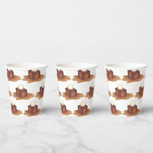 Sticky Toffee Pudding UKイギリス料理デザート 紙コップ (複数)