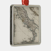 Stieler著イタリアの地図 メタルオーナメント (右)