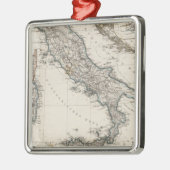 Stieler著イタリアの地図 メタルオーナメント (左)