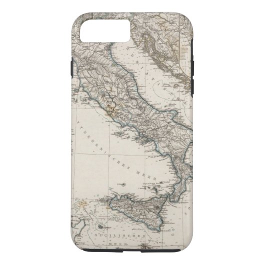 Stieler著イタリアの地図 Case-Mate iPhoneケース (裏面)