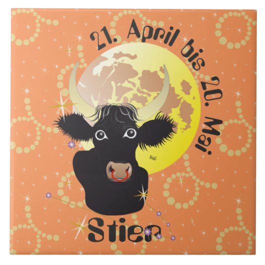 Stier 21. April bis 20. Mai Fliese タイル (正面)