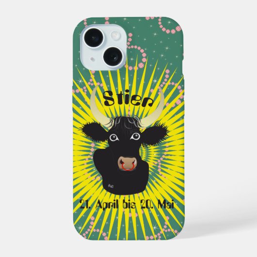 Stier 21. April bis 20. Mai iPhone Hüllen iPhone 15ケース (裏面)