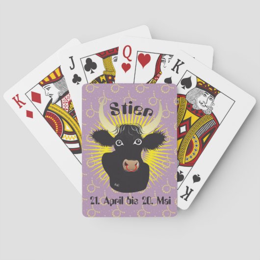 Stier 21. April bis 20. Mai Kartenspiel トランプ (裏面)