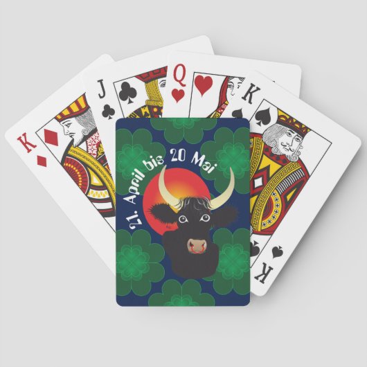 Stier 21. April bis 20. Mai Kartenspiel トランプ (裏面)