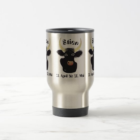 Stier 21. April bis 20. Mai Tasse トラベルマグ (中央)