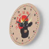 Stier 21. April bis 20. Mai Uhr ラージ壁時計 (傾斜)