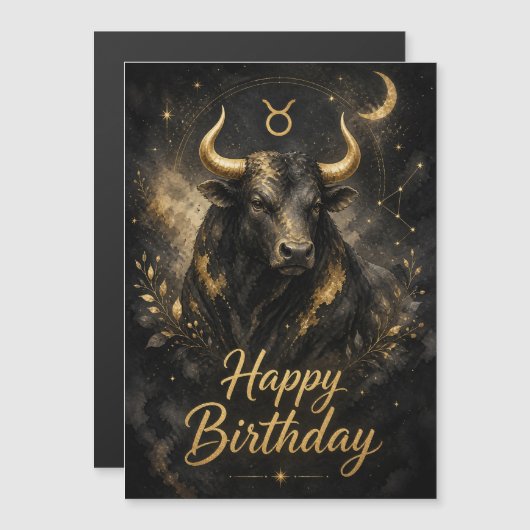 Stier Happy Birthday Sternzeichen Design (正面/裏面)