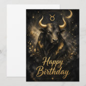 Stier Happy Birthday Sternzeichen Design (正面/裏面)