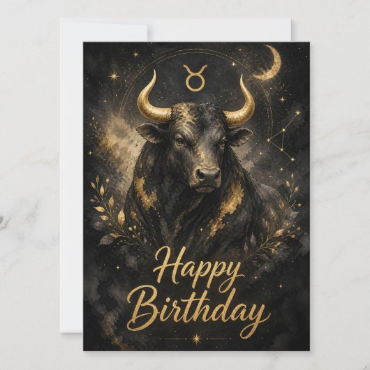 Stier Happy Birthday Sternzeichen Design (正面)