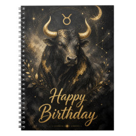 Stier Happy Birthday Sternzeichen Design ノートブック