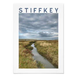 Stiffkey Coastal Marsh Landscape Poster フォトプリント