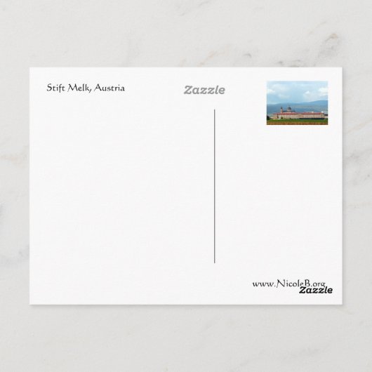 Stift Melk、オーストリア ポストカード (裏面)