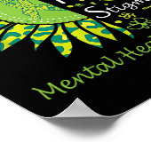 Stigma Mental Health Problemsリボンアウェアの終了 ポスター (角)