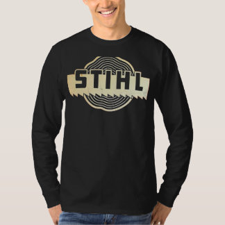 Stihl Chainsaw Mens Neck Top Sports Cotton Round Tシャツ