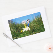 Stijldansende Fubby's in Narcissen jurk. 長方形シール (封筒)