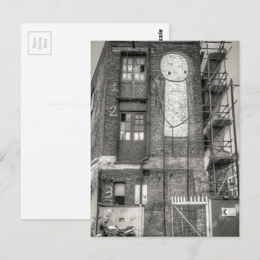 Stik Man Graffiti, Shoreditch London ポストカード (正面/裏面)